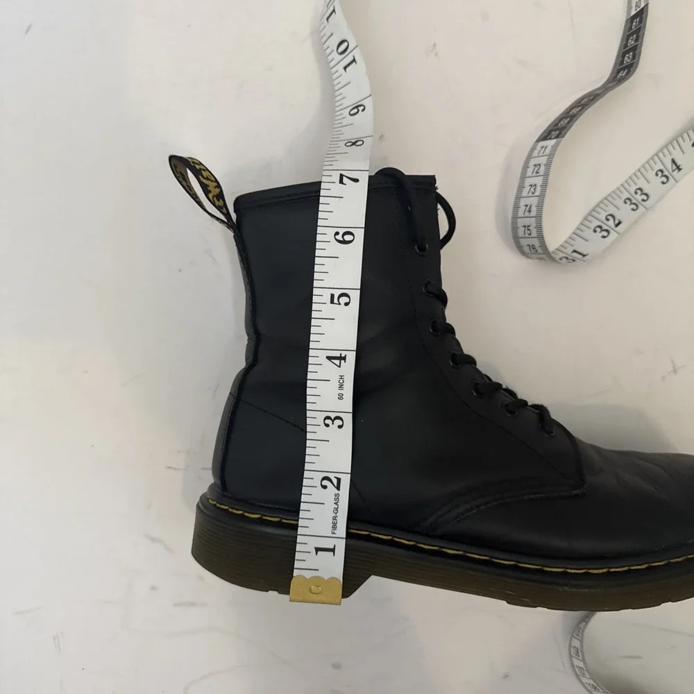 Dr. Martens 1460 Y Black Leather Lace Up Combat Boots Youth US 5